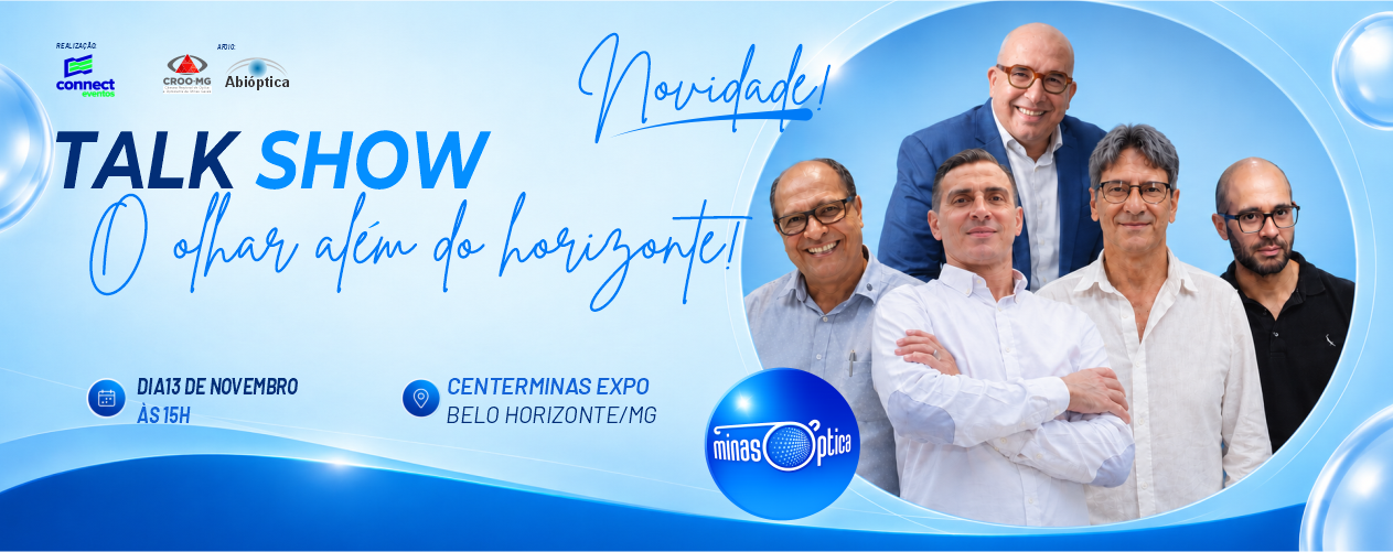 Novidade: Talk Show O olhar além do horizonte, 12, 13 e 14 de novembro de 2026